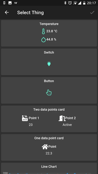 IOT Dashboard - عکس برنامه موبایلی اندروید