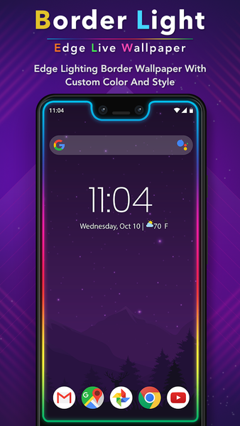 Border Light Live Wallpaper - - Image screenshot of android app