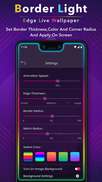 Border Light Live Wallpaper - - Image screenshot of android app