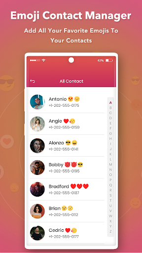 Emoji Contact Maker - Contact - عکس برنامه موبایلی اندروید