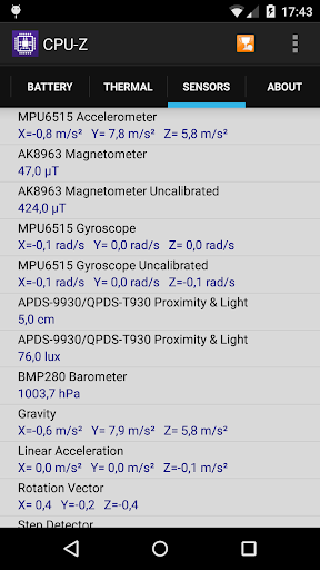 CPU-Z - Image screenshot of android app