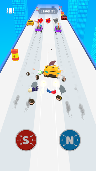 Magnet Car 3D - Gameplay image of android game