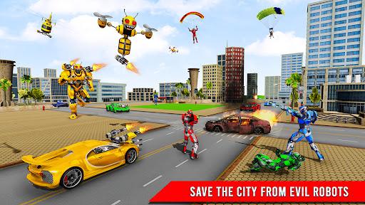 Bee Robot Car Transform Games - Gameplay image of android game