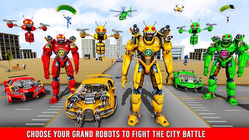 Bee Robot Car Transform Games - Gameplay image of android game