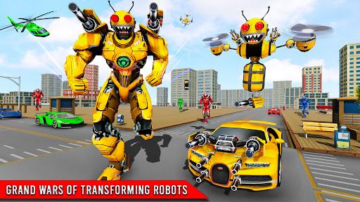 Bee Robot Car Transform Games - Gameplay image of android game