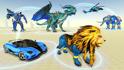 Multi Animal Robot Car Games - Gameplay image of android game