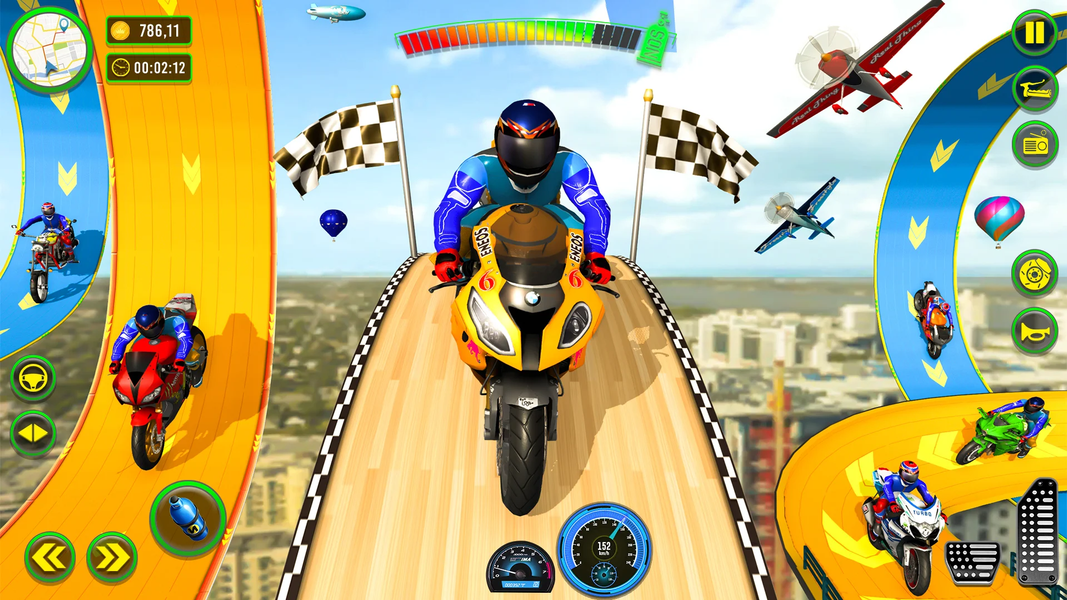Mega Ramp Stunts Bike Games ۳d - عکس بازی موبایلی اندروید