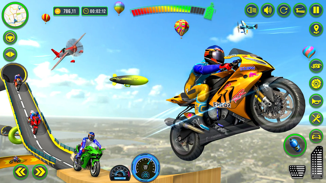 Mega Ramp Stunts Bike Games 3d - Gameplay image of android game