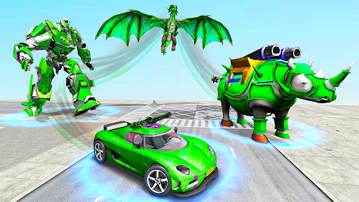 Rhino Robot - Robot Car Games - Gameplay image of android game