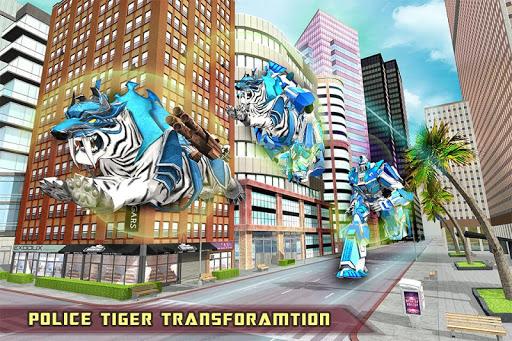 Police Tiger Robot Car Game 3d - Gameplay image of android game