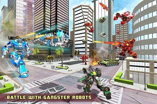 Police Tiger Robot Car Game 3d - Gameplay image of android game