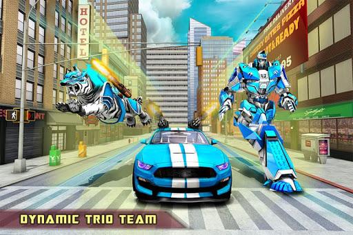 Police Tiger Robot Car Game 3d - Gameplay image of android game