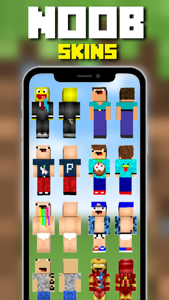 Minecraft noob skin - Image screenshot of android app