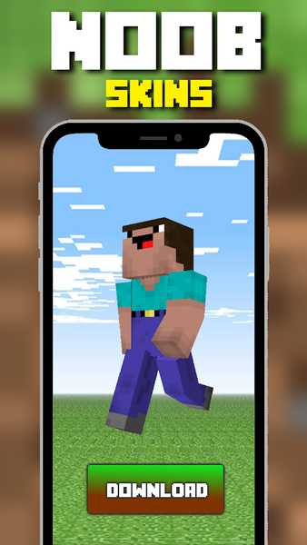 Minecraft noob skin - Image screenshot of android app