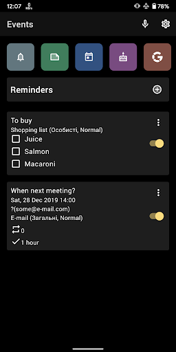 Reminder - Image screenshot of android app