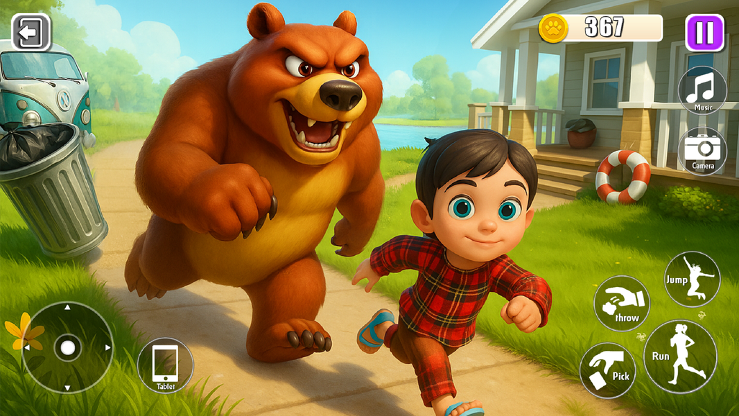 Fun Girl vs Angry Bear Prank - Gameplay image of android game