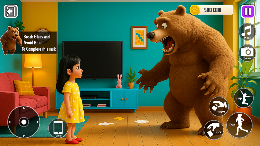Fun Girl vs Angry Bear Prank - Gameplay image of android game