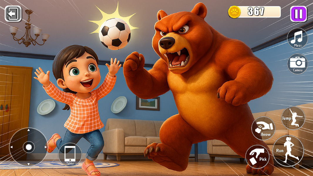 Fun Girl vs Angry Bear Prank - Gameplay image of android game