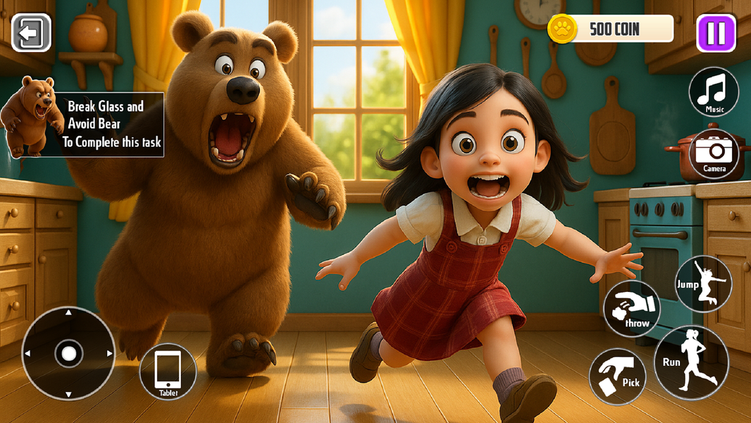Fun Girl vs Angry Bear Prank - Gameplay image of android game