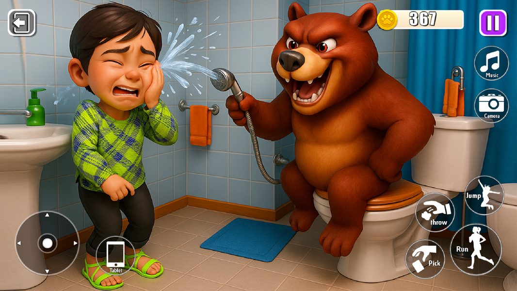 Fun Girl vs Angry Bear Prank - Gameplay image of android game
