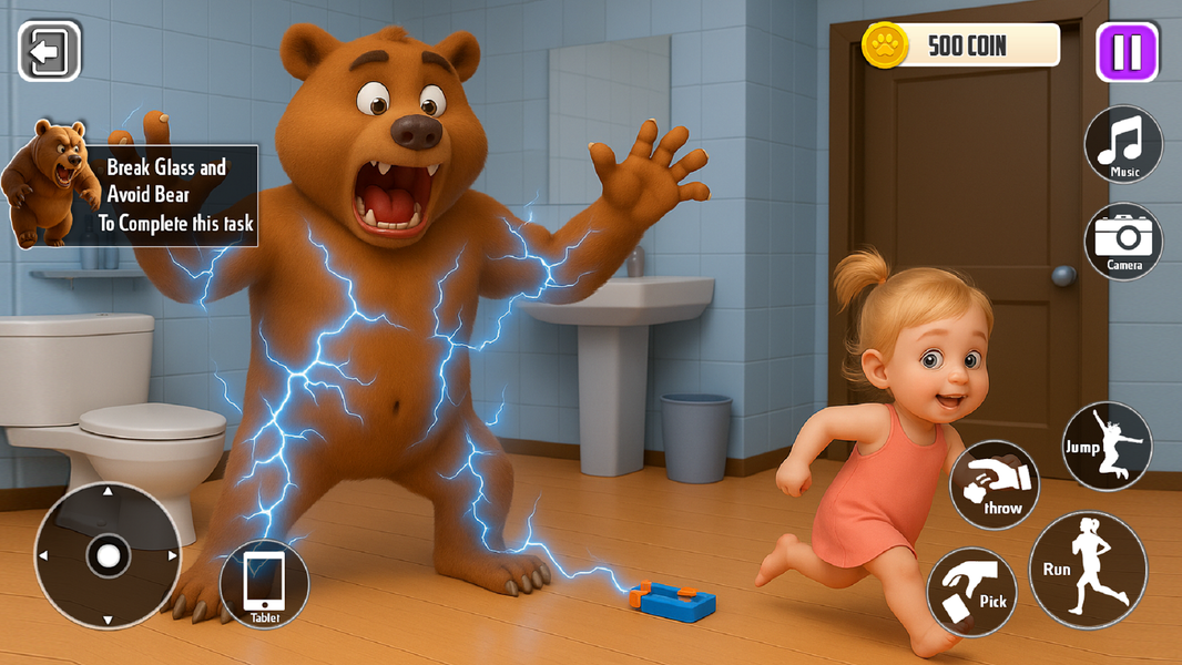 Fun Girl vs Angry Bear Prank - Gameplay image of android game