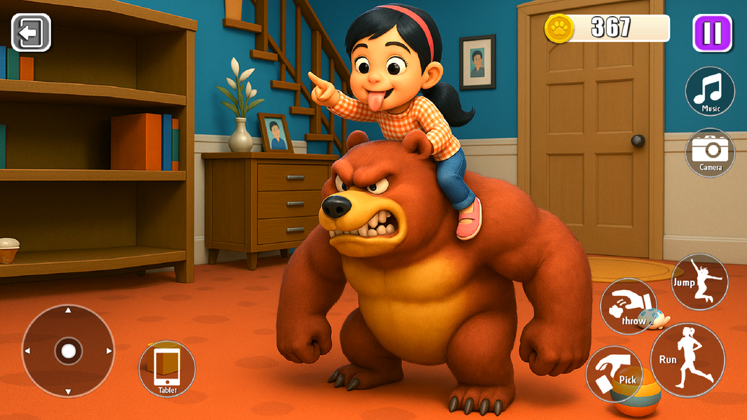 Fun Girl vs Angry Bear Prank - Gameplay image of android game