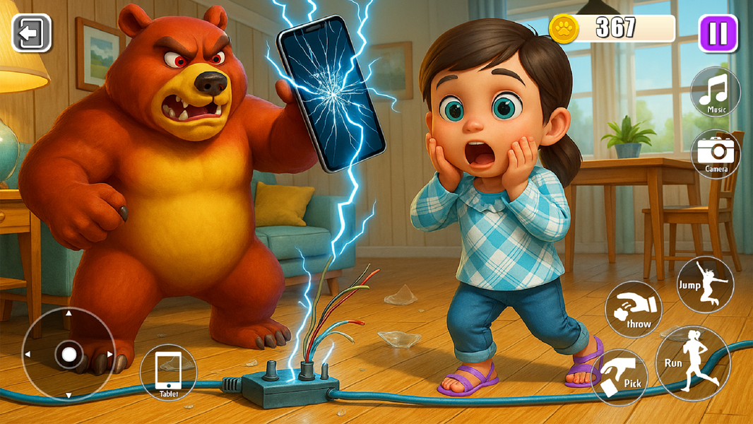 Fun Girl vs Angry Bear Prank - Gameplay image of android game
