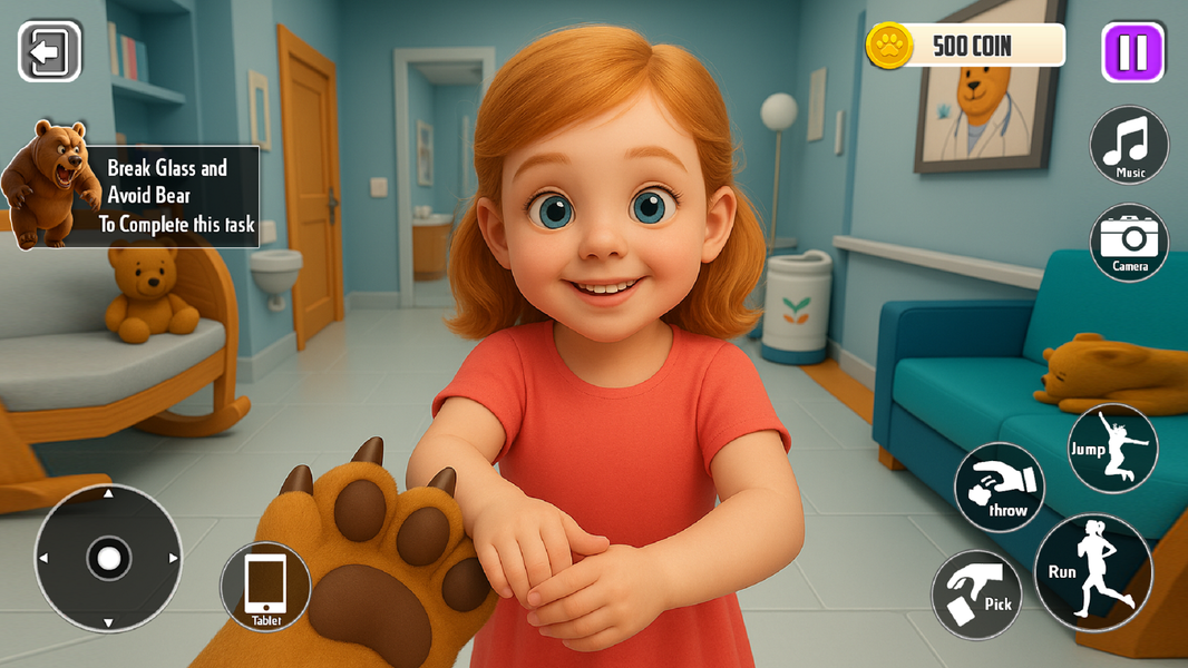 Fun Girl vs Angry Bear Prank - Gameplay image of android game