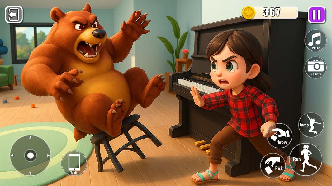 Fun Girl vs Angry Bear Prank - Gameplay image of android game