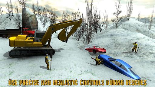 Heavy Snow Excavator Crane Simulator 2018 - Image screenshot of android app