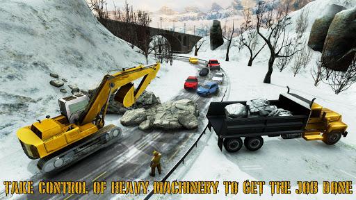 Heavy Snow Excavator Crane Simulator 2018 - Image screenshot of android app