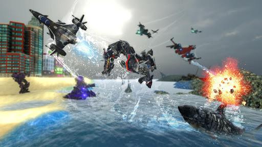 Real Robot Shark Simulator - Transforming Game 18 - Gameplay image of android game
