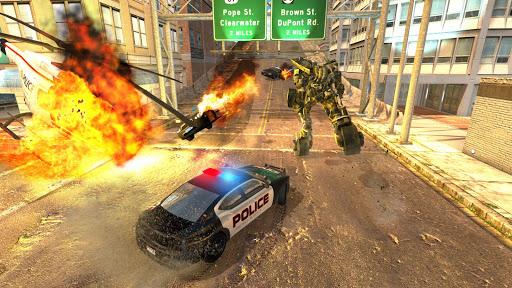 US Police Car Robot Transform - Image screenshot of android app