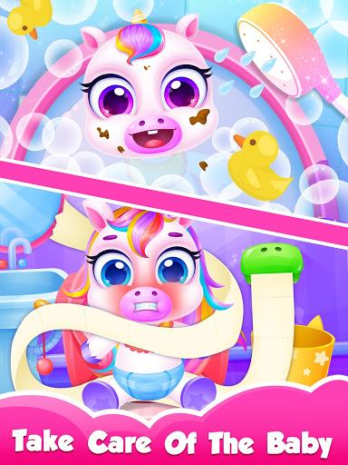 Baby Unicorn Pet Pony Care & Dress Up - Gameplay image of android game