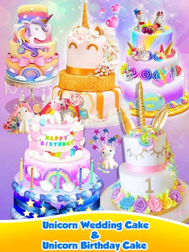 Unicorn Food - Sweet Rainbow Cake Desserts Bakery - Gameplay image of android game