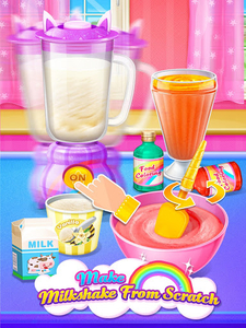 Unicorn Ice Cream Milkshake - Super Ice Drink - Gameplay image of android game