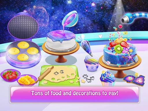 Rainbow Galaxy Mirror Desserts Maker Cooking Games - Gameplay image of android game