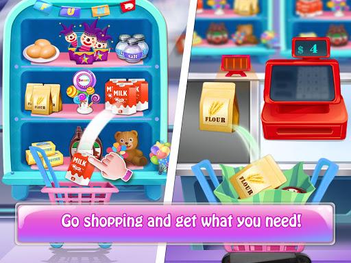 Rainbow Galaxy Mirror Desserts Maker Cooking Games - Gameplay image of android game