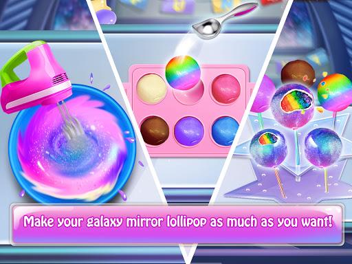 Rainbow Galaxy Mirror Desserts Maker Cooking Games - Gameplay image of android game