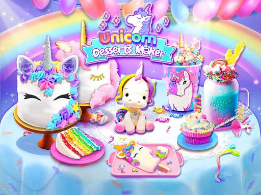 Rainbow Unicorn Foods & Desserts: Cooking Games - Gameplay image of android game