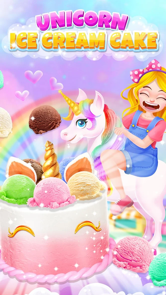 Rainbow Unicorn Ice Cream Dess - عکس بازی موبایلی اندروید