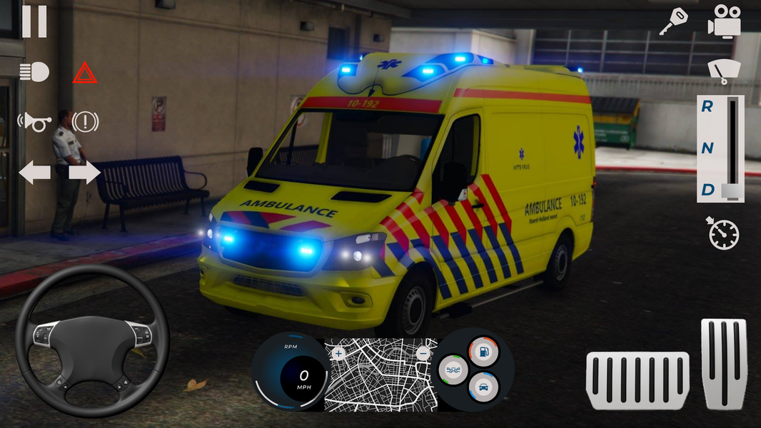 Ambulance simulator car games - Gameplay image of android game