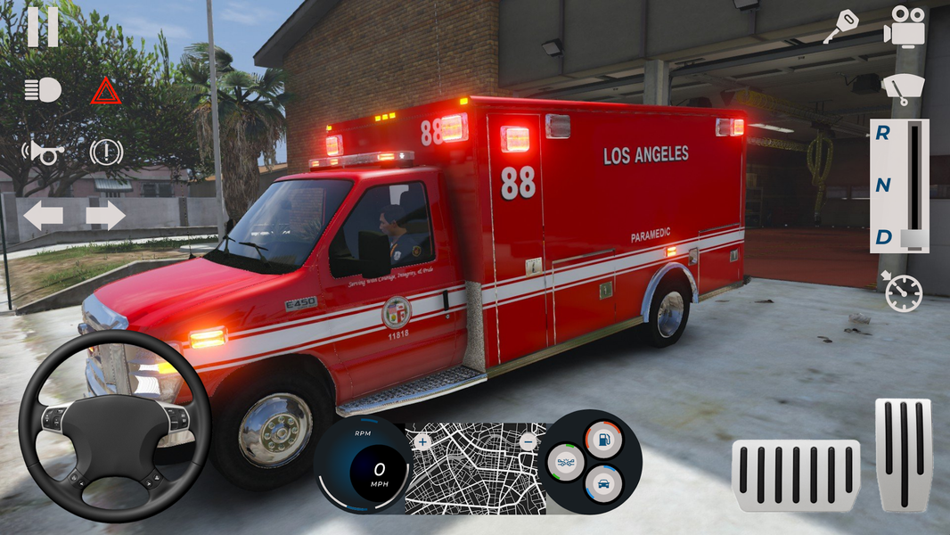 Ambulance simulator car games - Gameplay image of android game