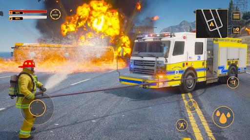 Fire Truck Driving Games 2022 - عکس بازی موبایلی اندروید