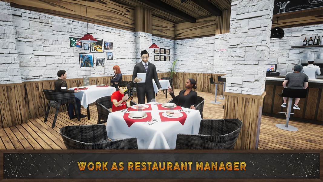 Cafe Restaurant Sim Food Games - Gameplay image of android game