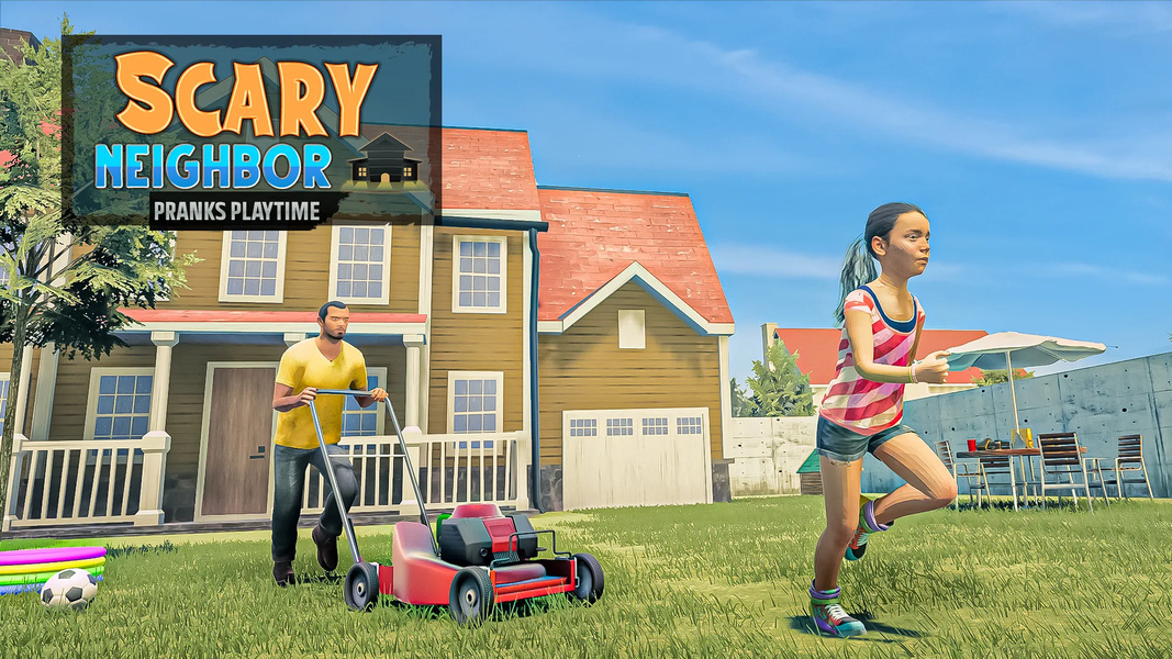 Scary Neighbor Pranks Playtime - Gameplay image of android game