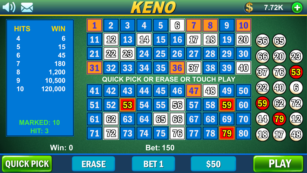 Keno Keno!! - Gameplay image of android game