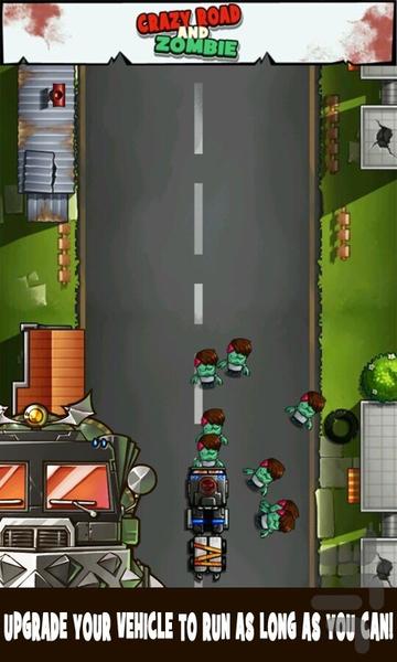 Crazy Road and Zombie - Gameplay image of android game