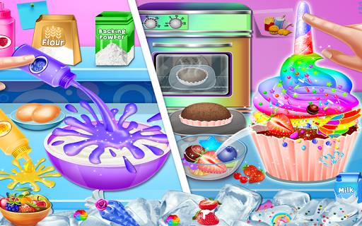 Rainbow Ice Cream Party - Gameplay image of android game