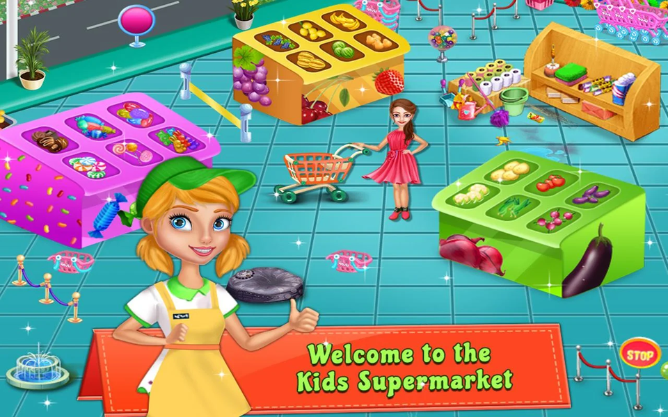 Supermarket Kids Shopping - Gameplay image of android game